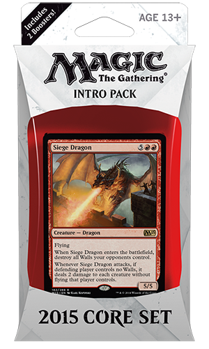 Magic the Gathering Magic 2015 Core Set Intro Pack: Flames of the Dragon