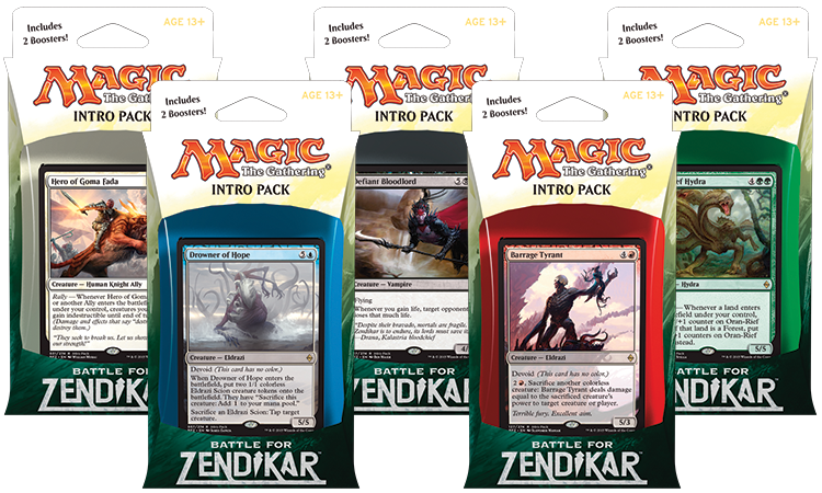 Magic the Gathering Battle for Zendikar Intro Pack: Set 5 Intro Packů