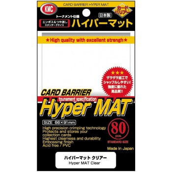 Obaly na karty KMC Standard Sleeves - Hyper Mat Clear - 80ks