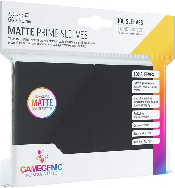 Levně Obaly na karty Gamegenic Matte Prime Black - 100 ks