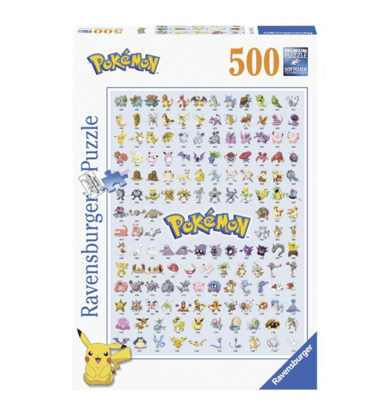Levně Pokémon Puzzle Ravensburger - Prvních 151 Pokémonů - 500 dílků
