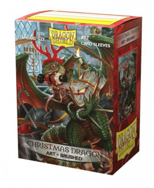Levně Obaly na karty Dragon Shield Art Brushed Sleeves - Christmas Dragon – 100 ks