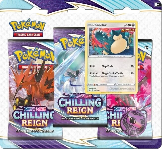 Levně Pokémon Sword and Shield - Chilling Reign 3 Pack Blister - Snorlax
