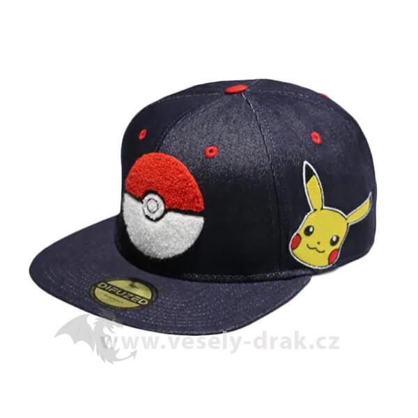 Šiltovka Pokémon Denim Snapback Cap