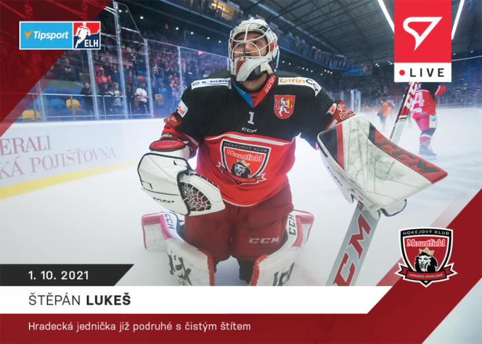 Levně Hokejové karty Tipsport ELH 2021-22 - L-018 Štěpán Lukeš