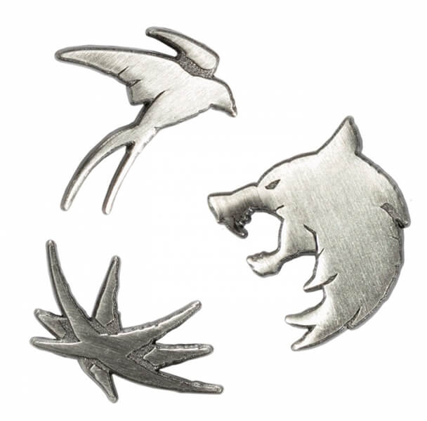 Levně The Witcher - Odznak Zaklínač Trinity Sigils - vlk, vlaštovka a jitřenka (Netflix)