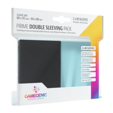 Levně Obaly na karty Gamegenic DOUBLE PACK Clear/Black - 2x80 ks