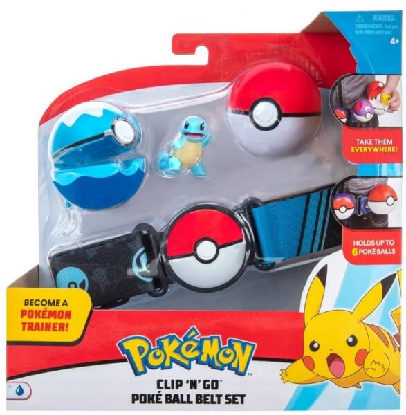 Pokémon Clip and Go set Squirtle s páskem - Pokéball + Dive ball