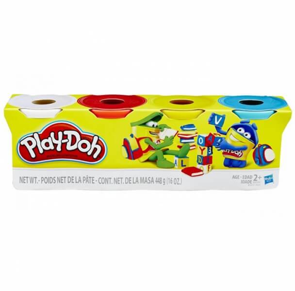 Levně Play-Doh plastelína v kelímku - sada 4 ks