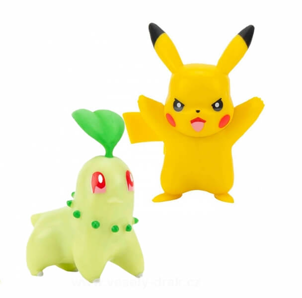 Levně Pokémon akční figurky Pikachu a Chikorita 5 cm