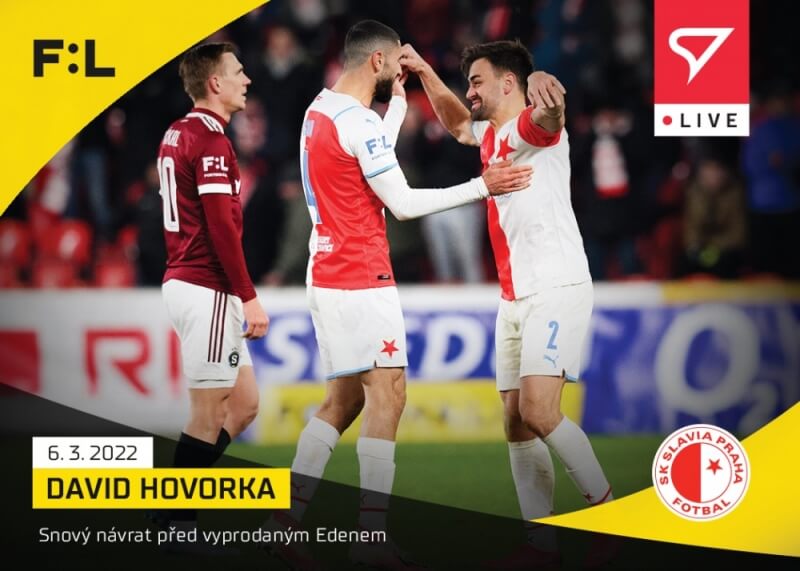 Levně Fotbalová live karta Fortuna Liga 2021-22 - L-104 David Hovorka