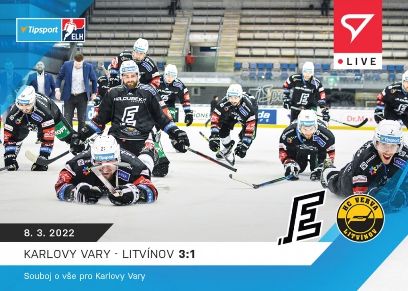 Levně Hokejové live karty Tipsport ELH 2021-22 - L-118 Karlovy Vary - Litvínov