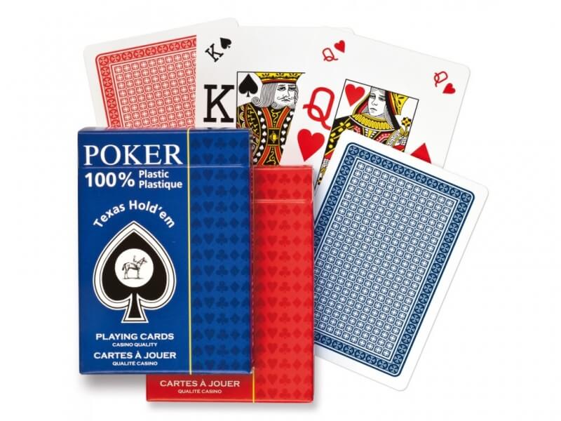 Levně Karty Poker - 100% Plastic Jumbo Index Speciál
