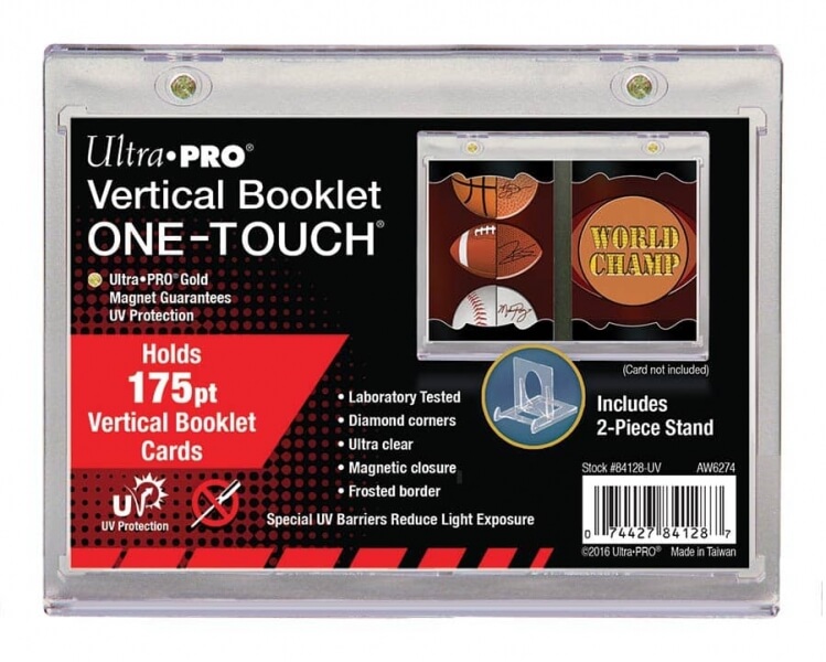 Levně Obal na dvě karty - Ultra Pro One Touch Vertical Booklet Magnetic Holder 175pt + stojánek
