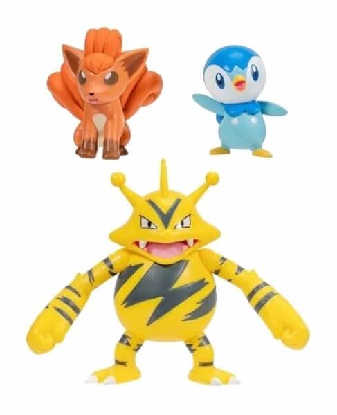 Levně Pokémon akční figurky 3-Pack Piplup, Vulpix, Electabuzz 5-7 cm