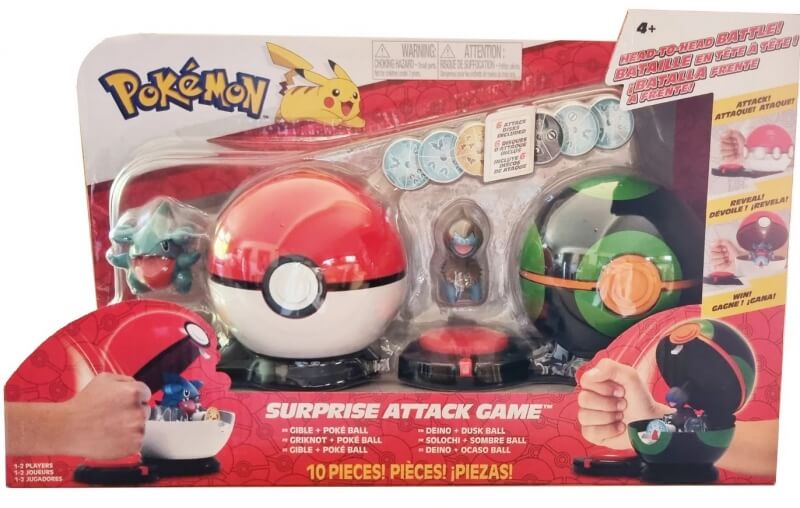 Pokémon figurková bitva - Surprise Attack Game - Gible vs. Deino