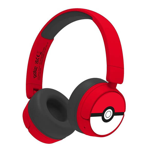 Pokémon sluchátka bezdrátová pro děti - Poké Ball - červená