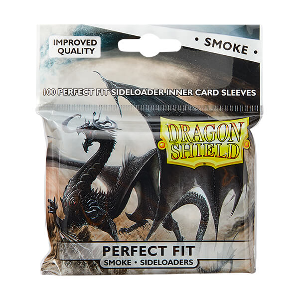 Levně Obaly na karty Dragon Shield - Perfect Fit Clear/Smoke Sideloading - 100 ks