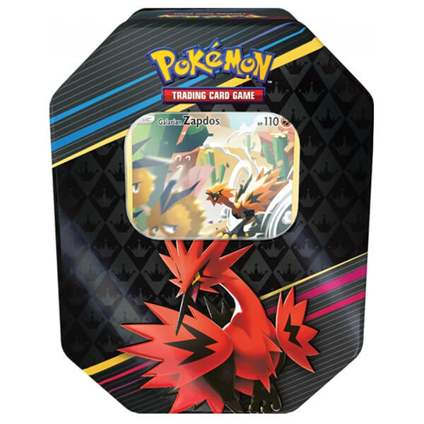 Levně Pokémon Crown Zenith Tin - Galarian Zapdos (4x Booster)