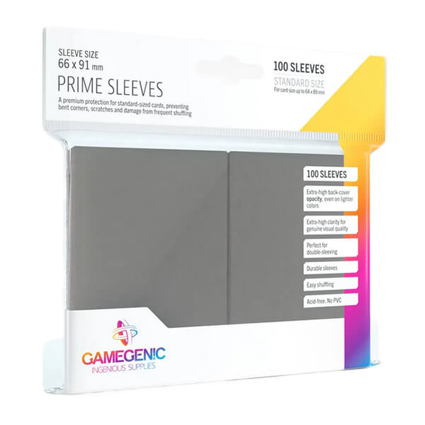 Obaly na karty Gamegenic Prime Dark Grey - 100 ks