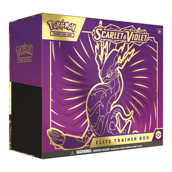 Pokémon Scarlet and Violet Elite Trainer Box - Miraidon (fialový) - 2. jakost