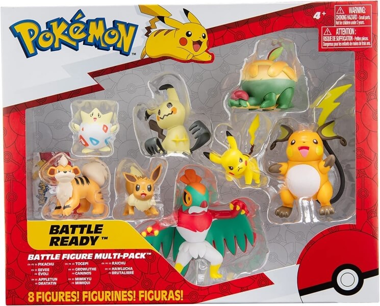 Pokémon akční figurky 8-Pack 5 - 8 cm (Pikachu, Eevee, Appletun a další)