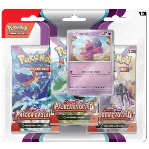Levně Pokémon Paldea Evolved 3 Pack Blister - Tinkatink