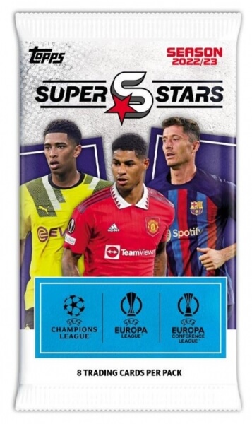 Fotbalové karty Topps 2022-2023 UEFA Superstars balíček