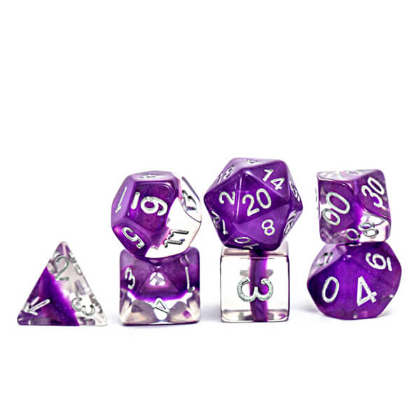 Levně Sada kostek Gate Keeper Games Neutron Dice - Violet 7-Dice Set