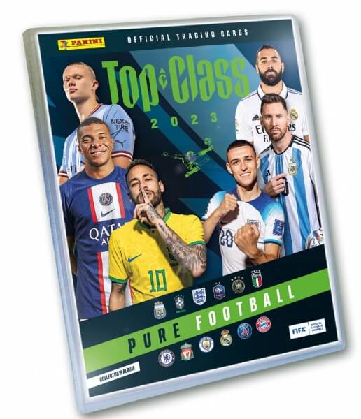Veselý drak Fotbalové karty Panini Top Class 2023 booster balíček