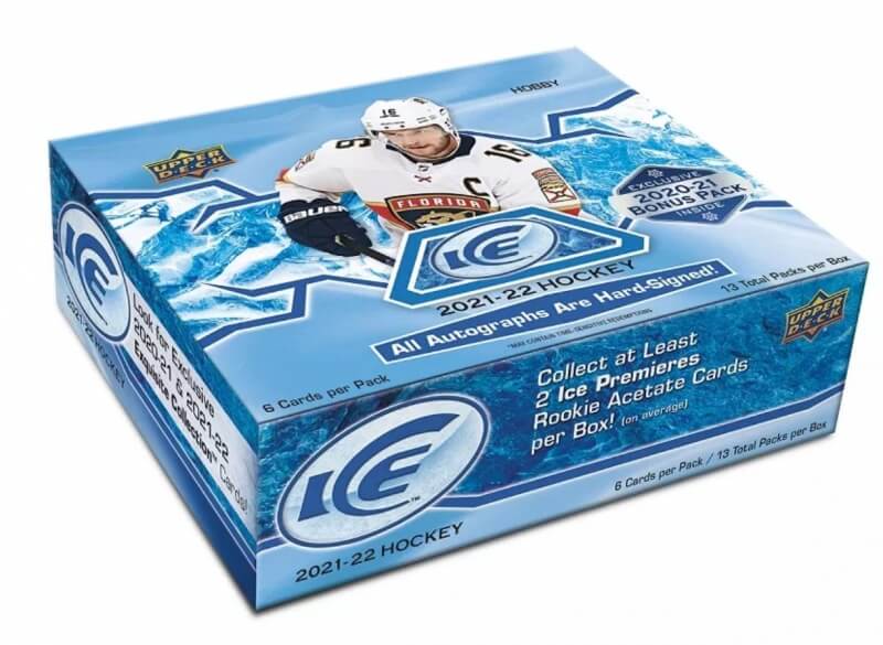 Levně 2021-22 NHL Upper Deck Ice Hockey Hobby Box - hokejové karty