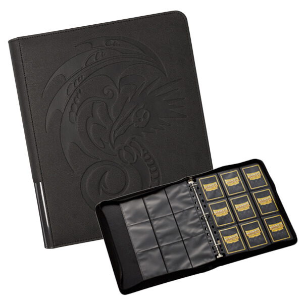 Album na karty se stránkami Dragon Shield 3 kroužkové se zipem Iron Grey