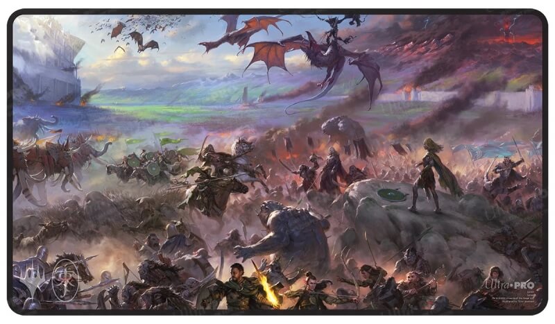 Magic hrací podložka Lord of the Rings Black Stitched - Borderless Scene