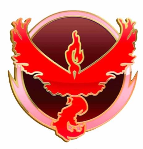 Odznak Team Valor z Pokémon Go