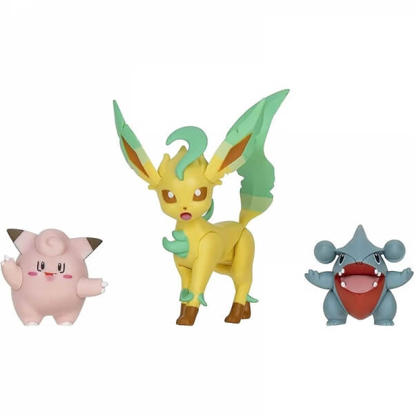 Levně Pokémon akční figurky Clefairy, Gible, Leafeon 5 - 8 cm