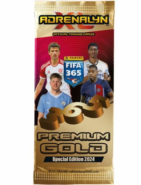 Futbalové karty Panini FIFA 365 2023/2024 - premium gold balíček