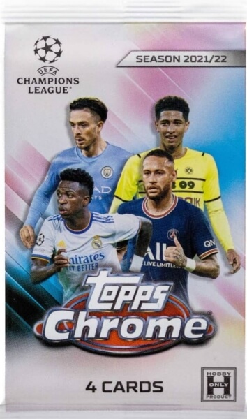 2021-2022 Topps UEFA Champions League Chrome Hobby Balíček - fotbalové karty