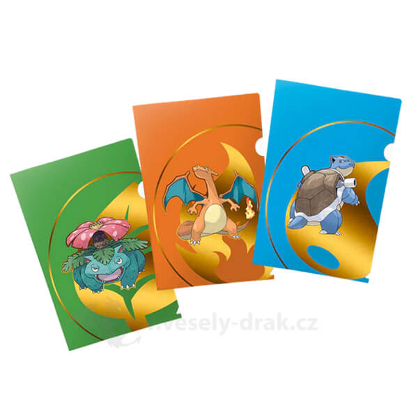 Pokémon desky A4 (3 ks - Charizard, Blastoise, Venusaur)