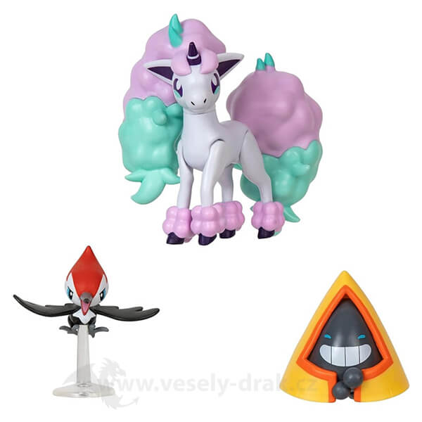 Levně Pokémon akční figurky Pikipek, Snorunt, Ponyta 5 cm