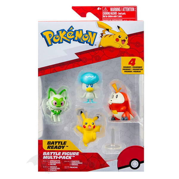 Levně Pokémon akční figurky Fuecoco, Quaxly, Sprigatito, Pikachu 5 cm