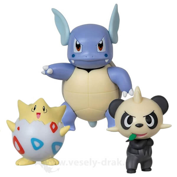 Levně Pokémon akční figurky Togepi, Pancham, Wartortle 5 - 7 cm