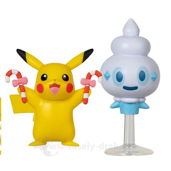 Levně Pokémon akční figurky Pikachu a Vanillite (Holiday Edition) 5 cm