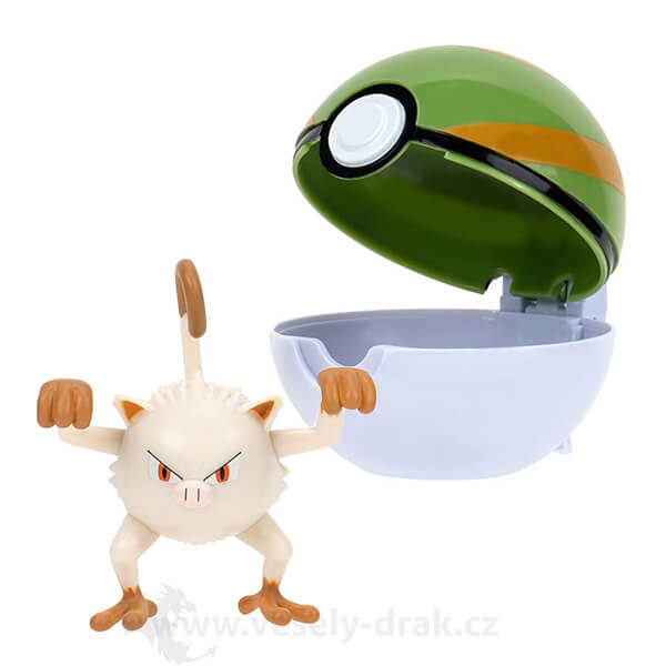 Levně Pokémon Clip and Go Nest Ball - figurka Mankey