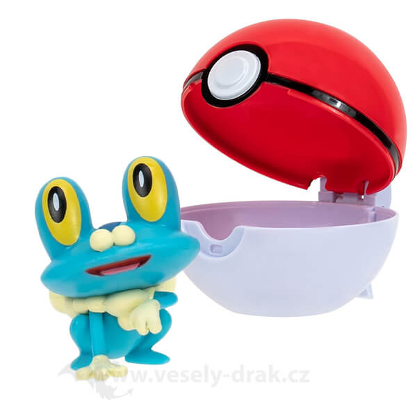 Levně Pokémon Clip and Go Poké Ball - figurka Froakie