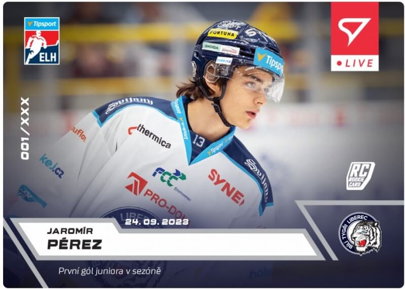 Levně Hokejové karty Tipsport ELH 2023-2024 - L-04 Jaromír Pérez