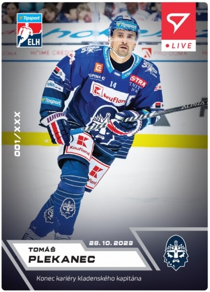 Levně Hokejové karty Tipsport ELH 2023-2024 - L-15 Tomáš Plekanec