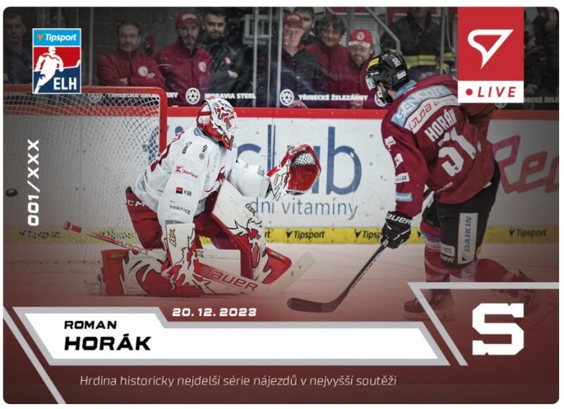 Levně Hokejová karta Live Tipsport 2023-2024 - L-34 Roman Horák