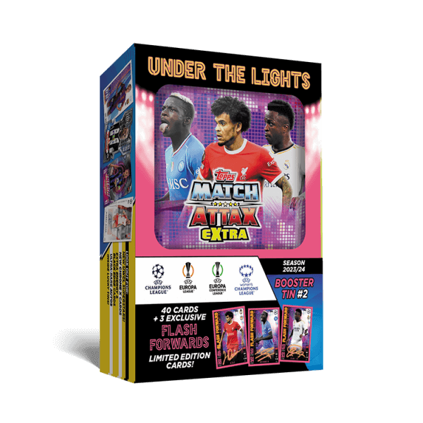 Levně 2023-2024 Topps Match Attax Extra Booster Tin Flash Forwards