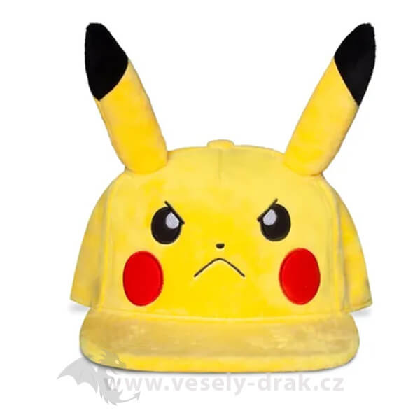 Kšiltovka Pokémon - Angry Pikachu (plyšová)