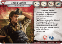 Arkham Horror The Card Game - Feast of Hemlock Vale postava Hank Samson